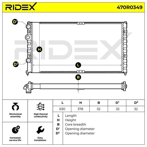 Radiator, engine cooling