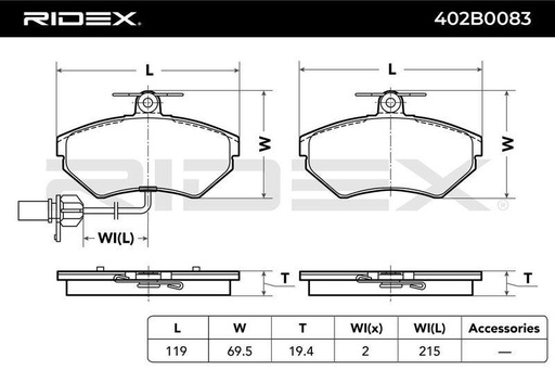 Brake Pad Set, disc brake