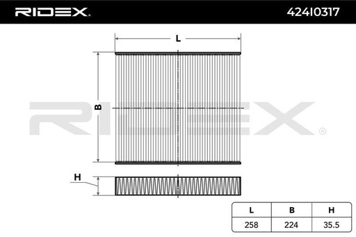 [SUPP-6358-424I0317] Filter, cabin air