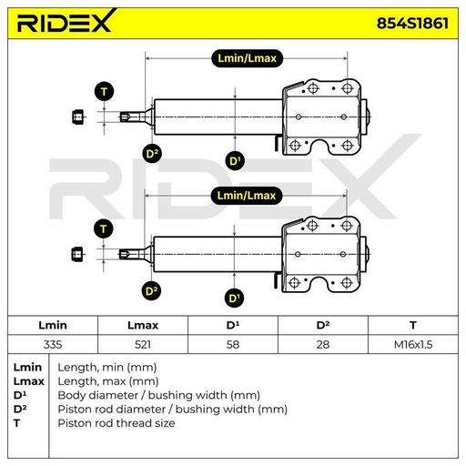 [SUPP-6358-854S1861] Shock Absorber
