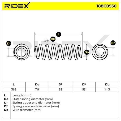 [SUPP-6358-188C0550] Suspension Spring