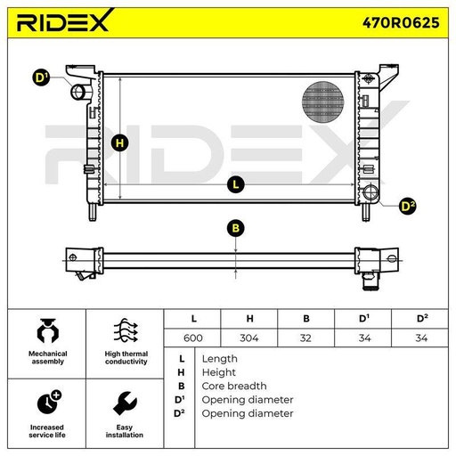 Radiator, engine cooling