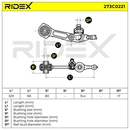 Control/Trailing Arm, wheel suspension