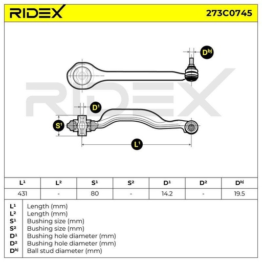 Control/Trailing Arm, wheel suspension