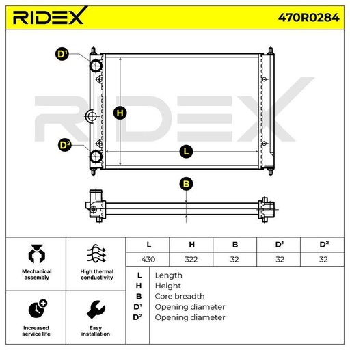 Radiator, engine cooling