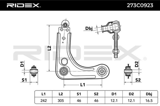 Control/Trailing Arm, wheel suspension