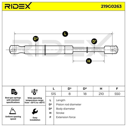 Gas Spring, boot/cargo area