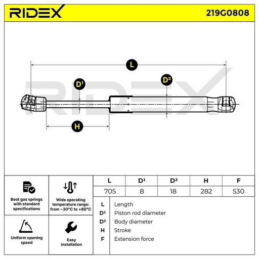 Gas Spring, boot/cargo area