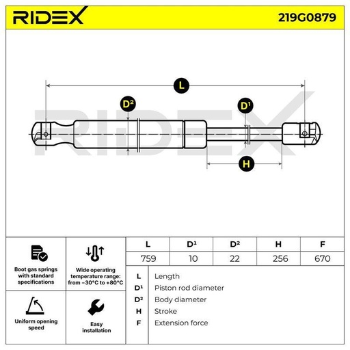 Gas Spring, boot/cargo area