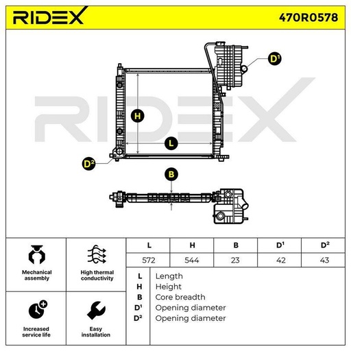 Radiator, engine cooling
