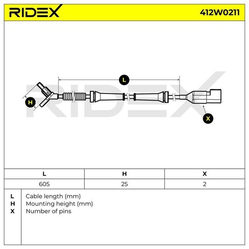 Sensor, wheel speed