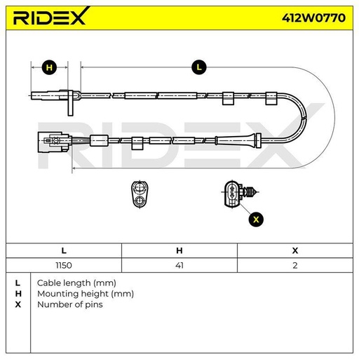 Sensor, wheel speed