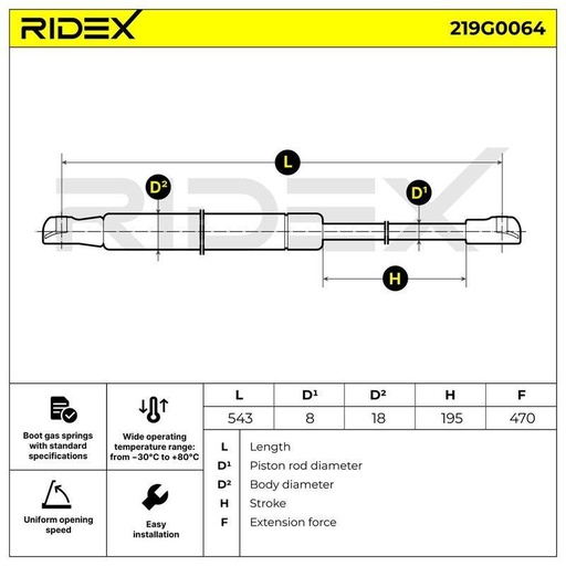 Gas Spring, boot/cargo area