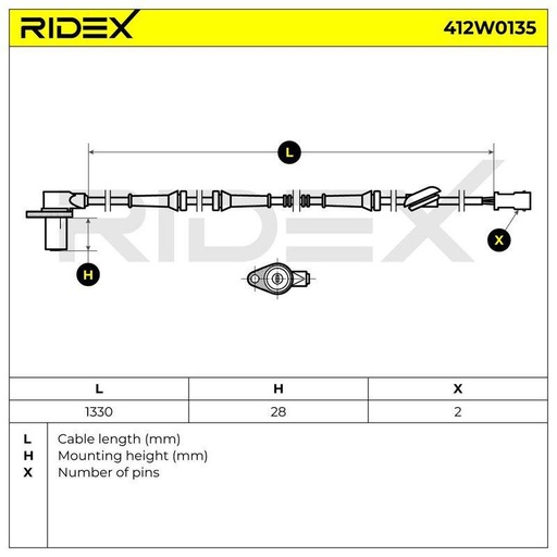Sensor, wheel speed