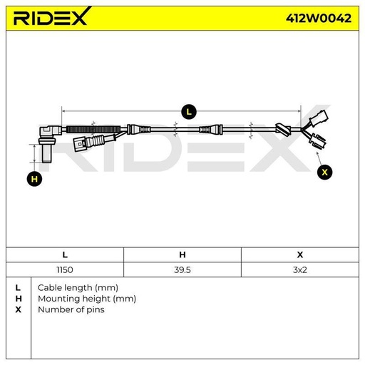 Sensor, wheel speed