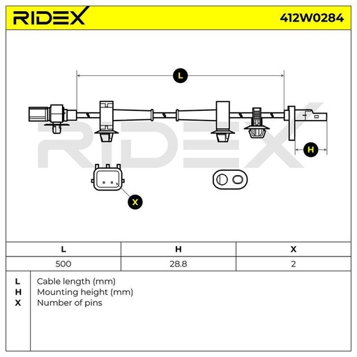 Sensor, wheel speed