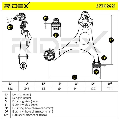 Control/Trailing Arm, wheel suspension