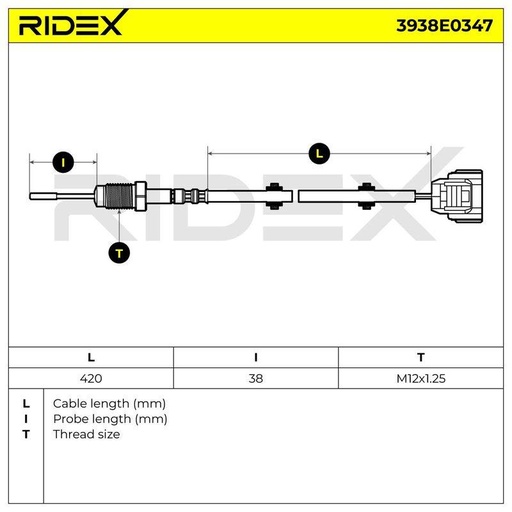 Sensor, exhaust gas temperature