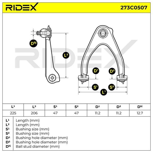 Control/Trailing Arm, wheel suspension