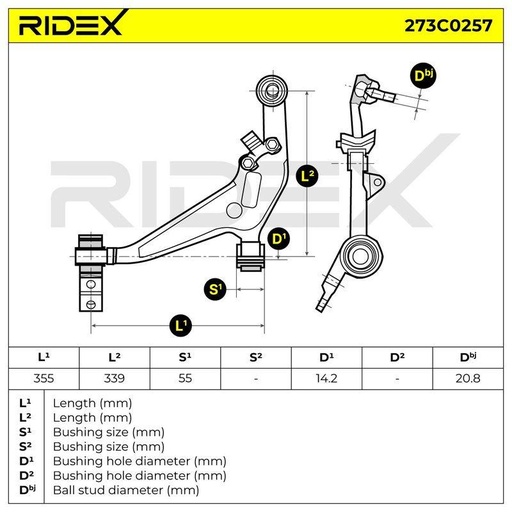 Control/Trailing Arm, wheel suspension