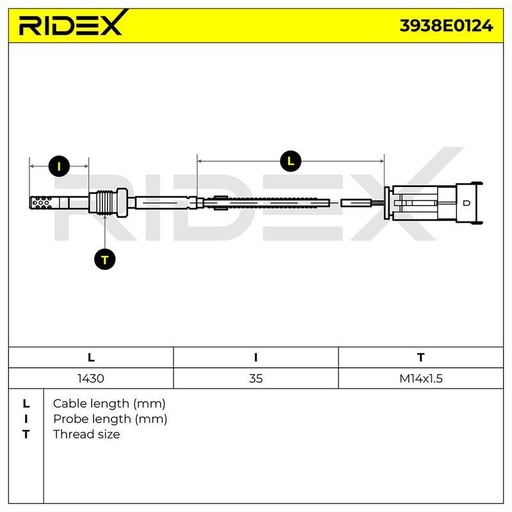 Sensor, exhaust gas temperature