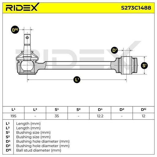 Control/Trailing Arm, wheel suspension