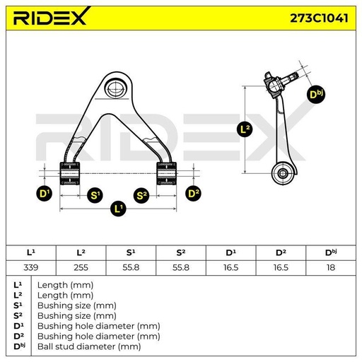 Control/Trailing Arm, wheel suspension