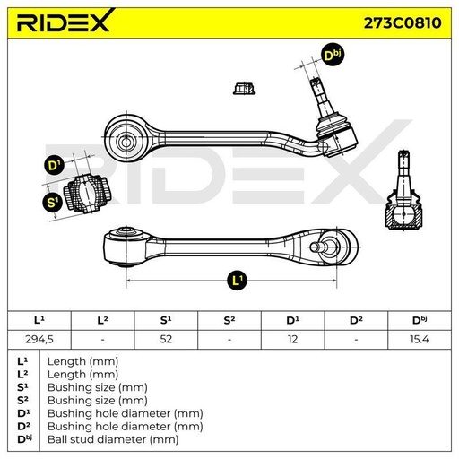 Control/Trailing Arm, wheel suspension
