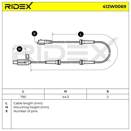 Sensor, wheel speed