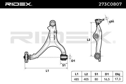 Control/Trailing Arm, wheel suspension