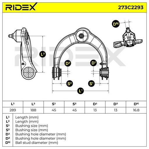 Control/Trailing Arm, wheel suspension