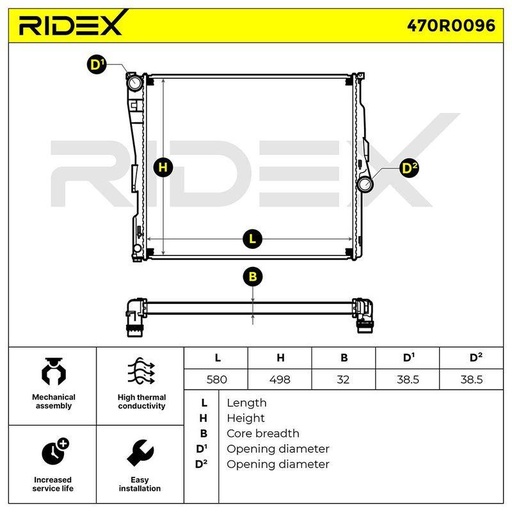 Radiator, engine cooling