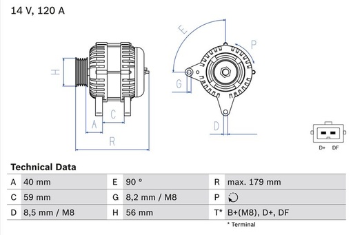 [SUPP-30-0986041010] Alternator