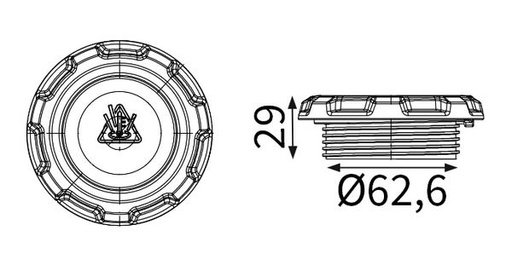 [SUPP-287-CRB146000S] Cap, radiator