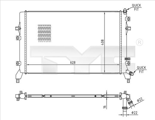 [SUPP-61-7370066] Radiator, engine cooling