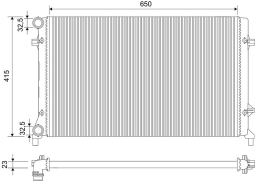 Radiator, engine cooling