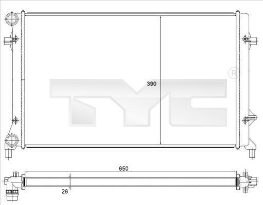 Radiator, engine cooling